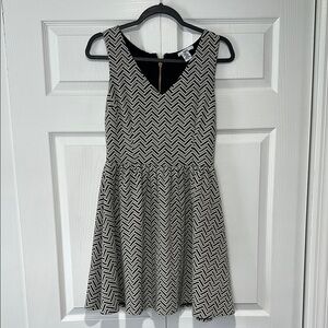 Black and White Chevron Dress